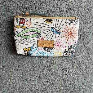 Disney White Doodle Wristlet